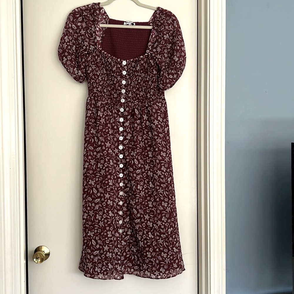 dress size small maroon by Madewell